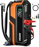 AstroAI MF16 6000A Starthilfe Powerbank mit 150PSI Kompressor, Auto Starthilfe Powerbank für 10 L Benzin / 8 L Diesel,für 12 V Autos, Motorräder, SUVs, Booster Auto Starthilfe mit LED-Display, Orange