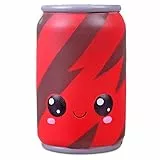 ANBOOR Squishies Cola Dose Antistress Squishies Langsam Steigend Squeeze Quetsch Spielzeug Slow Rising Toys Squishies Getränk Spielzeug Speelgoed Kinder Erwachsene Rot (7*7*12cm, 1 Stück)