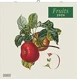 DUMONT - Fruits 2026 – Broschüren-Wandkalender 30 x 30 cm mit historischen Obst-Illustrationen von Pierre Antoine Poiteau, Retro-Dekoration für Küche & Esszimmer