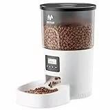 IMIPAW Futterautomat Katze, Katzenfutter Automat mit Programmierbarem Timer, Einfache Bedienung, 1-6 Mahlzeiten pro Tag, Futterspender für Katzen und Hunde, 3L