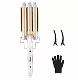 Reyke Welleisen 22mm，3 Fässer Lockenstab für Große Wellen, mit einstellbarer Temperatur und schneller Erwärmung für Lange/kurze Haare, Haar Styling Werkzeug