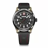 WENGER Herren Armbanduhr Terragraph, Ø 43 mm, Swiss Made, Analog Quarz, Wasserdicht bis 100 m, Silikon-Armband, Schwarz, 01.0541.124