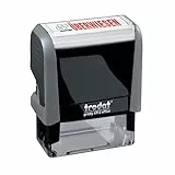 Trodat Office Printy 4912 Selbstfärbender Textstempel, Text Überwiesen, Abdruckfarbe blau-rot, 47 x 18 mm