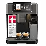 Grundig KVA 8230 Kaffeevollautomat, Kaffeemaschine, Stiftung Warentest GUT (2,5)*, 18 Kaffeespezialitäten, 13 Mahlgrade, Milchbehälter, 1350 W, 19 Bar, Zweifachdüse, Schwarz/Dunkelsilber