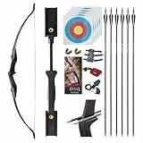 D&Q Recurve Bogen Set Erwachsene Pfeil und Bogen für Anfänger Bogenschießen Sportbogen beidhändig 30lb 40lb mit Bogenschießen Zubehör(30lb)