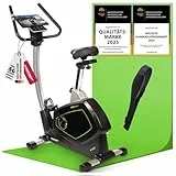 Christopeit Ergometer Heimtrainer Fahrrad Eco 1000 - Fitnessgerät mit Generator – Stromlos trainieren, leise, 10kg Schwungmasse, Bluetooth, Kinomap-App, bis 150kg, inkl. Pulsmessgurt
