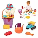 B. toys - B. Ready Strandtasche - Lila - Strand Spielset - 11 Sandspielzeug - Strandspielzeug & Aufbewahrungstasche - Sommerspielzeug für Kinder - 18 Monate +
