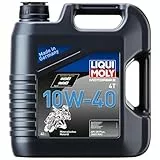 LIQUI MOLY Motorbike 4T 10W-40 | 4 L | Motorrad 4-Takt-Öl | Art.-Nr.: 3046, Schwarz