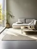 Hanse Home Jute Teppich – Natur Wohnzimmerteppich aus 100% Jute - Handgewebt & Natürlich – Boho Naturfaser Juteteppich für Wohnzimmer, Schlafzimmer, Esszimmer – Naturweiß Ivory, 190x280cm