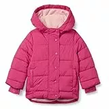 Amazon Essentials Toddler Mädchen Heavyweight Hooded Puffer Jacket Pink 4T