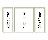 Schipper 605140707 Malen nach Zahlen, Alurahmen Triptychon 50 x 80 cm, goldglänzend ohne Glas für Ihr Kunstwerk, einfache Selbstmontage