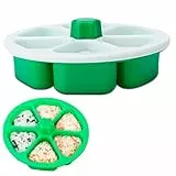 Sporgo Dreieckige Onigiri Form: 6 in1 Sushi Form Große Kapazität Onigiri Maker, Sushi Schimmel Onigiri Bento Maker, Onigiri Formen Set für Algenflocken, Algenblätter, frisches Gemüse