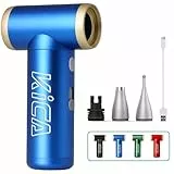 Kica JetFan 2S Elektrische Staubgebläse aus Metall – 117000 U/min, Mini Air Duster mit Stufenloser Regelung & Turbotaste, Tragbares Druckluftspray für PC, Auto, Büro, Sofa – Blau (JetFan 2 Upgrade)