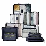 12-teilige Koffer Organizer Set, Packing Cubes for Suitcase Travel Accessories Kofferorganizer Set Kleidertaschen Packwürfel Kosmetik Travel Organizer Packtaschen für Koffer(Dunkelblau)