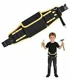 TAKONE Werkzeuggürtel Kinder – Hochwertiger Verstellbarer Werkzeug Gürtel Mit Taschen, Karabiner & Hammerschlaufe – Für Kleine Baumeister & Bauarbeiter