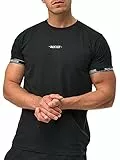 Indicode Herren Lutzy T-Shirt mit Rundhals-Ausschnitt | Herrenshirt Sommershirt Black, L
