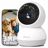 Alaga 2K Innenkamera mit KI-Erkennung für Menschen & Tiere, 360° Schwenk/Neigung, 2,4/5GHz WLAN, Nachtsicht, 2-Wege-Audio, Alexa & Google kompatibel (3 Monate Cloud)
