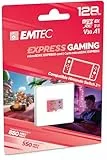 EMTEC, MicroSDXC 128 GB UHS-I U3 V30 A1 Express Gaming, kompatibel mit Nintendo Switch 2, hohe Geschwindigkeit bis zu 880 Mb/s, erweiterter Speicher, ideal für Videospiele und Anwendungen