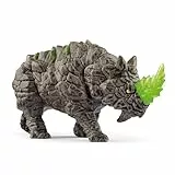 SCHLEICH ELDRADOR Creatures 70157 Kampfrhino - Fantasy Monster Actionfigur mit Realistischen Details - Gefährliches Monster Nashorn mit Beweglichem Kopf, Figuren ab 7 Jahren
