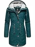 Ragwear Damen Wintermantel Warmer Parka lang mit Kapuze YM-Canny Intl Dark Green22 Gr. XS