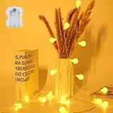 FFZZKJ Lichterkette Kugel für Kinderzimmer, Lichterkette Innen Außen mit Timer Batteriebetrieben für Weihnachten, 3M 20LED, Warmweiß