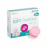JOYDIVISION Soft-Tampons professional I 50 Stück I fadenlose Tampons für Sport, Schwim Men & Spa I Men struationsschwämmchen ultra soft I leichtes Einführen & Entfernen I Softtampon ohne Faden