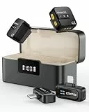 CZOCPOS Kabelloses Mikrofon mit Krawatte, kompatibel mit iPhone, iPad und Android, mit Geräuschunterdrückung für klaren Klang in Ihren Videos, Podcasts, Youtube und TikTok