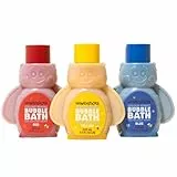 Honeysticks Schaumbad Kinder für Badewanne 3er-Set (Blau, Rot, Gelb) – Pflanzlich, Ungiftig, Hautfreundlich – Badefarben & Super Schaum – Badespaß für Kinder die Badewanne, Geschenke ab 1