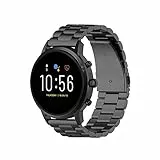 Chofit Metallbänder, Kompatibel Mit Fossil GEN 6/5E, Edelstahl-Ersatzbänder, Business-Armband für Smartwatch (22 mm, Schwarz)
