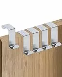 Acual Türhaken, 5 Stück Türhaken zum Einhängen, Kleiderhaken Tür Edelstahl, Türgarderobe zum Eeinhängen, Einzeln Einhängehaken,Platzsparende & Stabile, Türgarderobe Haken für Tür & Schrank