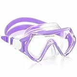 WOVOKA Taucherbrille Kinder, Schwimmbrille Kinder für 4-12 Jahre, Tauchmaske Schnorchelmaske Nasenabdeckung 180°Panorama HD Anti Nebel Anti-Leck für Jungen Mädchen Jugendliche