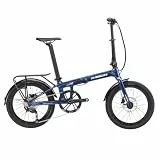 KABON Klapprad 20 Zoll Carbon, 9 Geschwindigkeit Faltrad mit Carbon Rahmen Ultraleichtes Mini Stadtfahrrad Faltrad Klapprad Herren Damen (Ziegelblau)