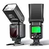 NEEWER Verbesserte NW645II-S TTL Blitzgerät,GN58 HSS Optische Slave hintere Vorhang Sync Kompatibel mit Sony A9 II A9 A7R V IV III II A7 IV III A7S III II A7C A1 A6600 A6500 A6400 A6100 A6000 A99 A350