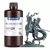 ANYCUBIC ABS-Like Resin 3.0, 3D Drucker Resin mit Ausgezeichneter Härte und Zähigkeit, Hochpräzises, Geruchsarmes 405 nm UV-härtbares Harz für Resin 3D Printer, HD Grau, 1000g