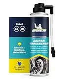 MICHELIN Reifenpannenspray 200 ml – Soforthilfe bei Reifenpannen für Motorrad & Roller – Reifen abdichten & befüllen ohne Werkzeug – kompakt & schnell einsatzbereit