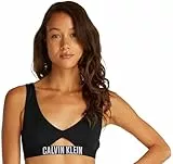 Calvin Klein Damen Bikini Oberteil Bralette mit Cut-Out, Schwarz (Pvh Black), L