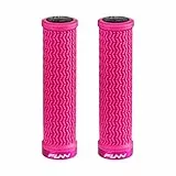 Funn Holeshot Mountainbike-Griffe mit Einzelklemmung, Innendurchmesser von 22 mm, Griffenden gehärtet (Rosa)