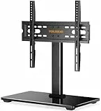 Perlegear TV Ständer TV Standfuss Universal für 32-60 Zoll OLED LCD Flach & Curved Fernseher bis zu 40kg, Max.VESA 400x400mm, Höhenverstellbar & Stabile Base