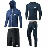 MEETYOO Kompressionsshirt Herren, Leggings Sport Laufhose Funktionsshirt Männer Kompressionshose Funktionswäsche für Running Gym Fitness