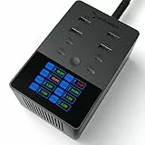 SABRENT USB Ladestation 252W 8-Port PD 3.0 mit LCD Display - GaN Charger Ladegerät - Schnelle Charging Station für USB-C & USB-A Geräte, Laptops, Smartphones - PPS, Überladungsschutz (AX-8PTC)