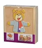 Eichhorn 100005401 - Bären-Puzzle, mit versch. Kleidungsstücken zum Wechseln, 4 Verschiedene Motive, Keine Motivauswahl möglich, Lieferumfang 1 STK., FSC 100% Zertifiziertes Lindensperrholz