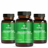 Vitabay Calcium 1000 mg hochdosiert – 270 vegane Kapseln mit Calciumcitrat – Kalzium für Energiestoffwechsel, Knochen & Zähne – Laborgeprüft in Deutschland und ohne Zusatzstoffe – Vorrat für 3 Monat