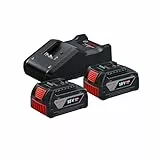 Bosch Professional 18V System Akku Starter-Set: 2x GBA 18V 4.0Ah Akku + Schnellladegerät GAL 18V-40