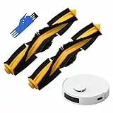 Sivono 2 Stück Walzenbürsten Hauptbürste Ersatzteile mit Reinigungsbürste,Staubsauger zubehör Sets für Saugroboter Ecov-ACS dee-bot oz-mo 920 950 T8 AIVI Max T9 T5 N5 N7 N8+ N8 Pro DX55 DX93 DJ65
