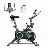 TENBOOM Heimtrainer Fahrrad mit Einstellbarem Widerstand,Leises Hometrainer Fahrrad mit LCD-Monitor,Indoor Spinning Bike mit App,Fitness hometrainer fahrrad Bis 120KG