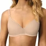 Nur Die Baumwoll BH bügelloser doppellagiger Softcup-BH Bra weich bequem unsichtbar nahtlos unter der Kleidung Damen, Haut, 95C