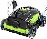 Poolroboter Akku für 130 Mins Reinigung，Poolsauger Kabellos mit LED-Indikator, Dualer Motor, Reinigungsbürste für den Boden, Automatische Poolreiniger für Pool bis zu 100 m² WINNY POOL CLEANER (100㎡)