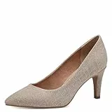 s.Oliver Damen Pumps Spitz mit Stilettoabsatz, Gold (Champagne Glit), 39 EU