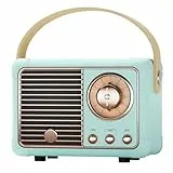 DAJASD Nostalgie Radio Klein, Mini Bluetooth Lautsprecher, Retro Radio Bluetooth Speaker, FM Retro Radios mit unterstützt USB/TF/AUX/Freisprechanrufe