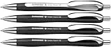 Schneider 132584 Slider Rave XB Kugelschreiber (Limitierte Sonderedition, 3x schwarz, 1x weiß, Made in Germany) 4 Stück, Schreibfarbe: blau